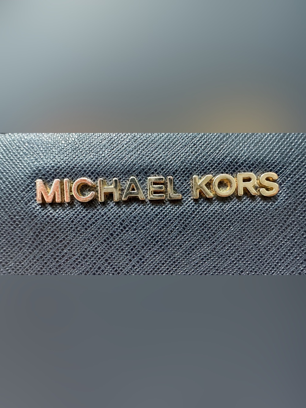 Michael Kors Black Saffiano Zip Around Wallet with Gold Logo - Picture 3 of 7